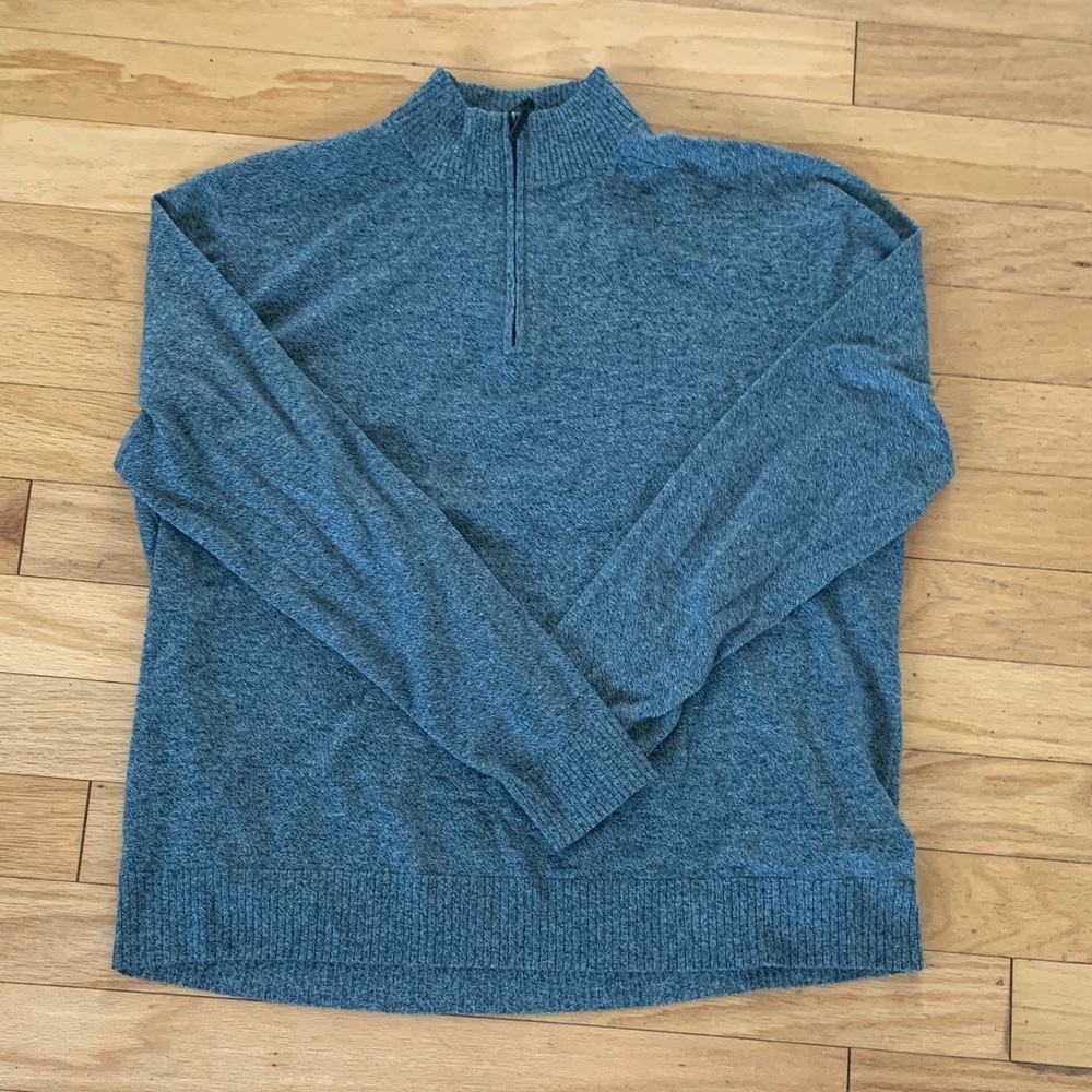 Smartwool Men's Heathered Blue Zip-Up Sweater